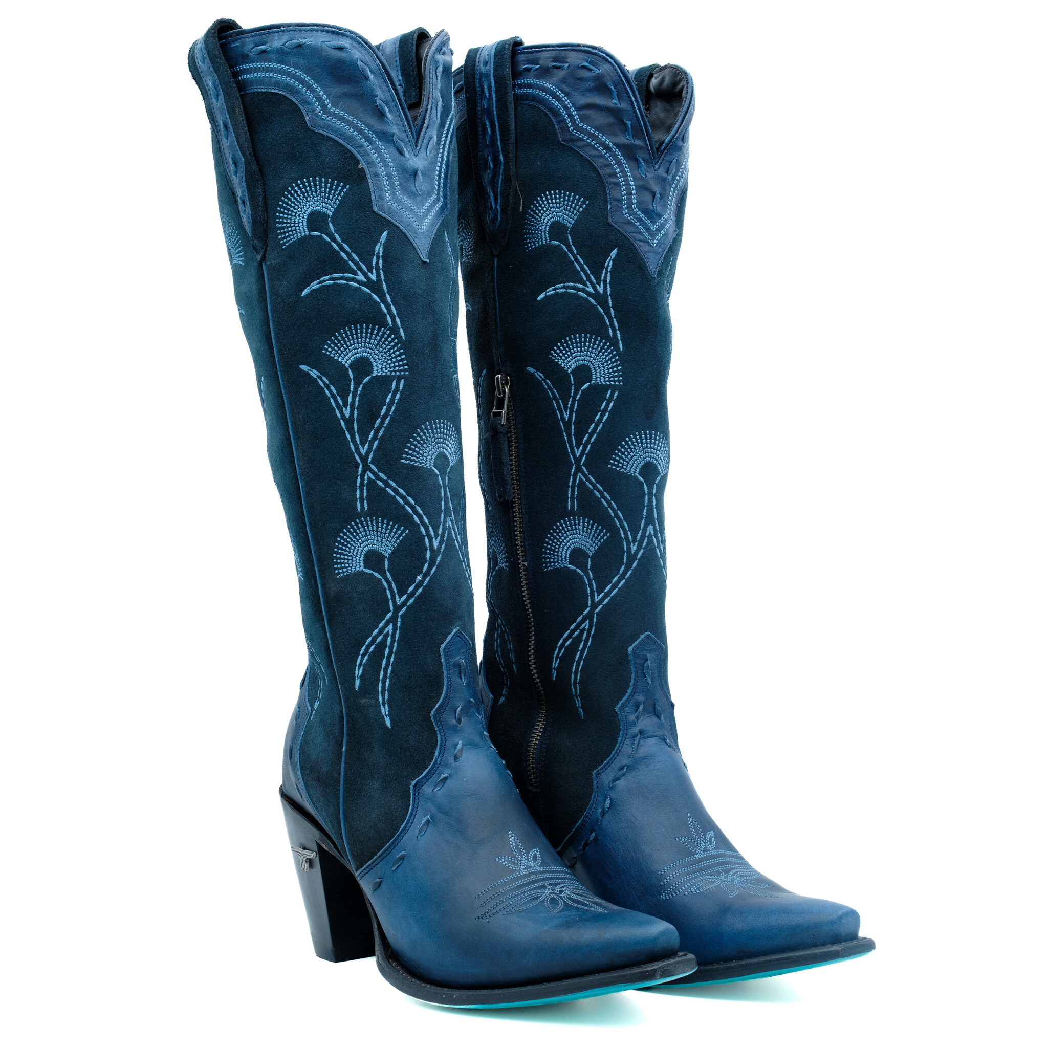 Lane Hoge donkerblauwe cowboylaars Tessa
