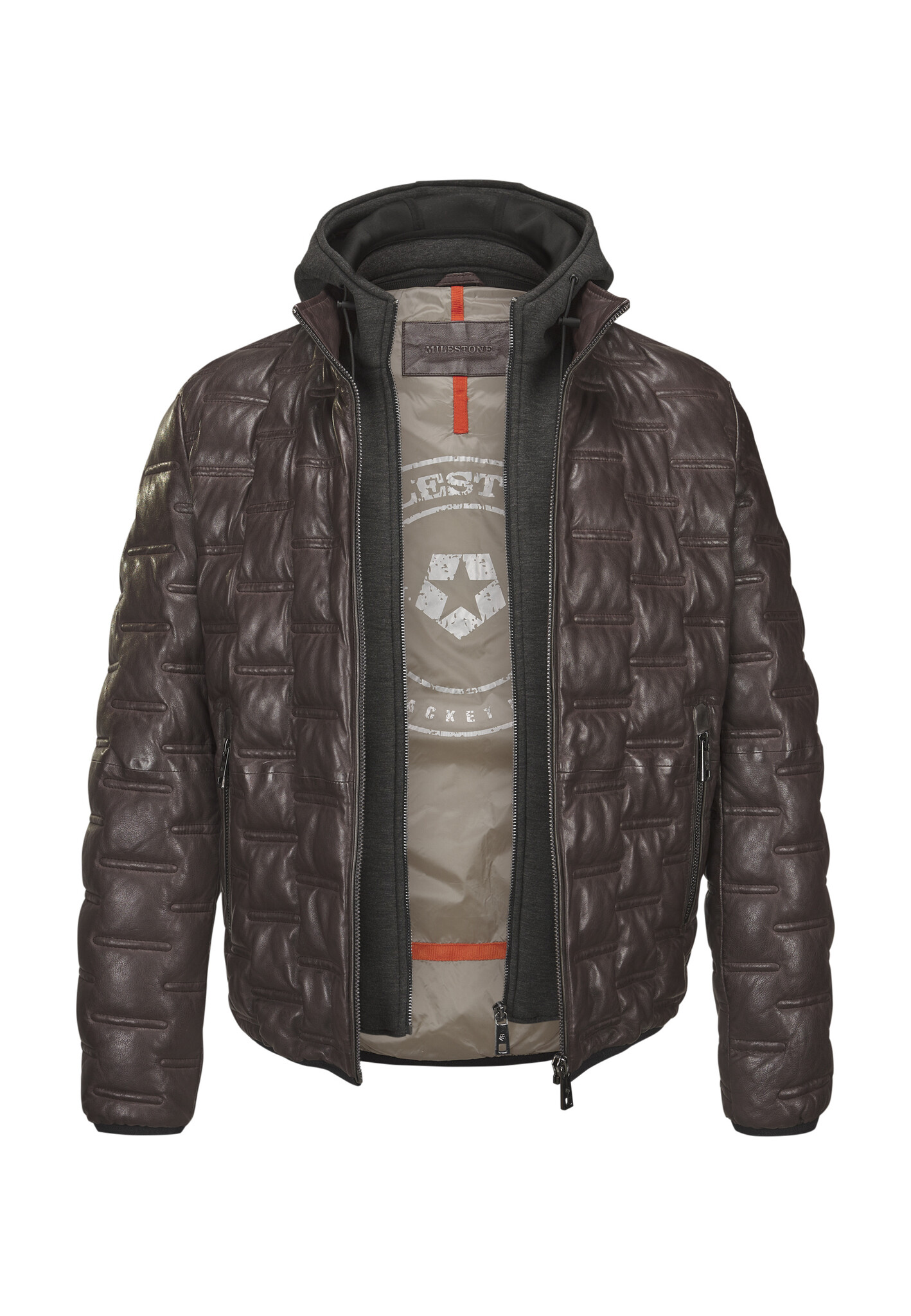 Milestone Alonso jacket dark brown