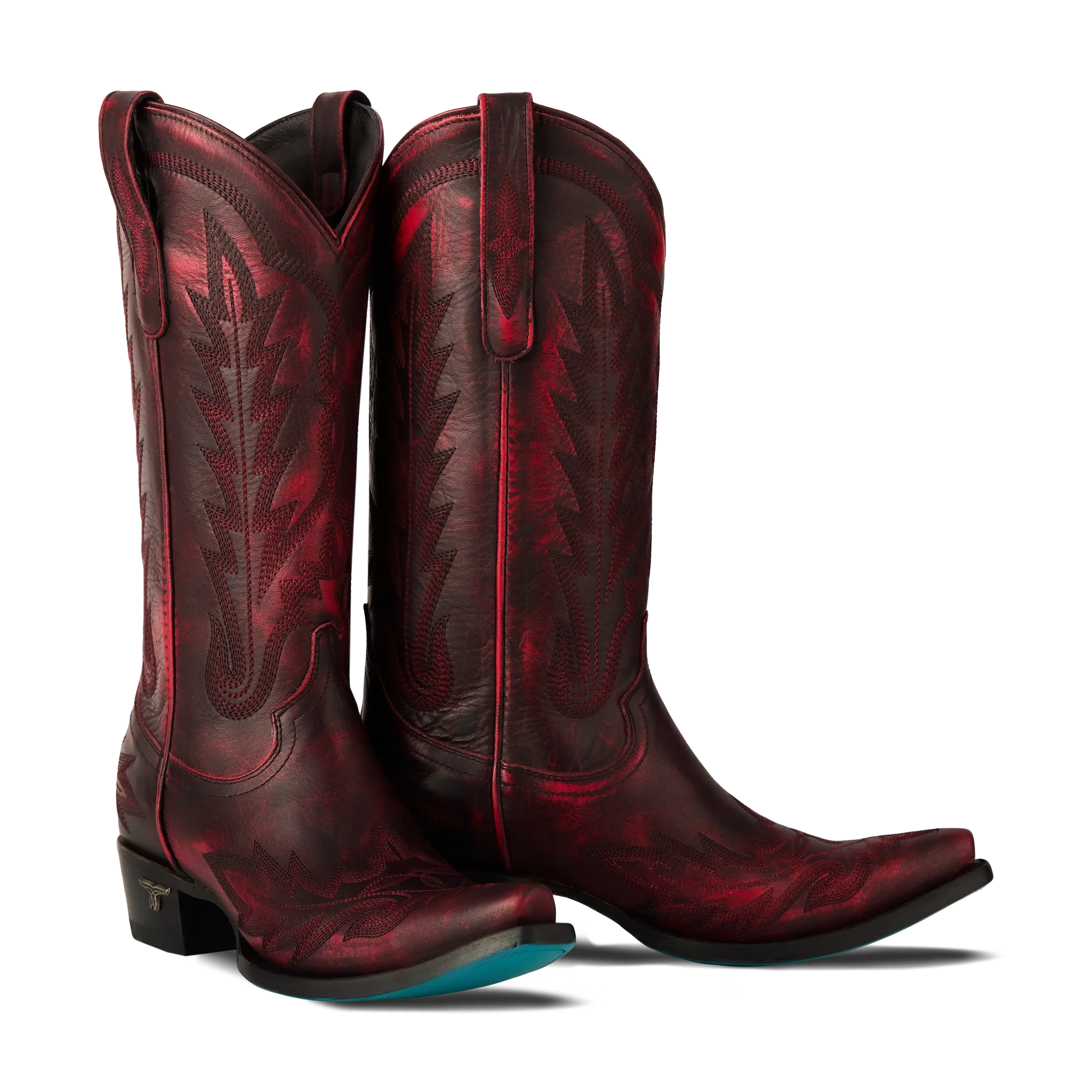 Lane Lexington Black Cherry cowboy boot