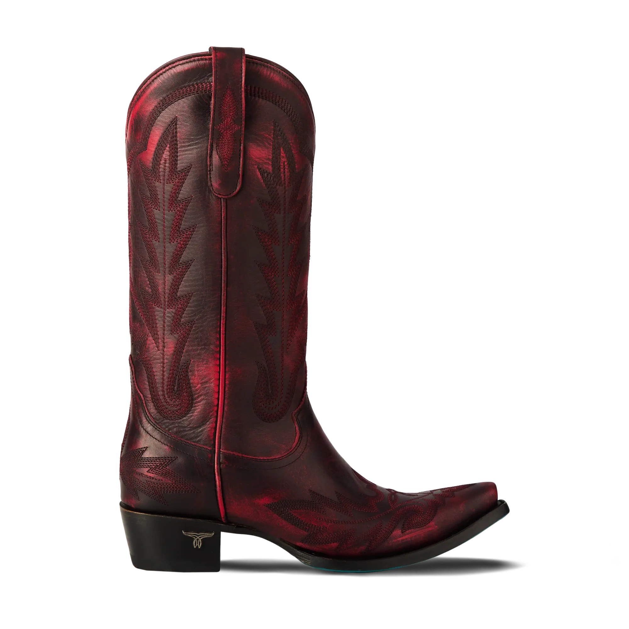 Lane Lexington Black Cherry cowboy boot
