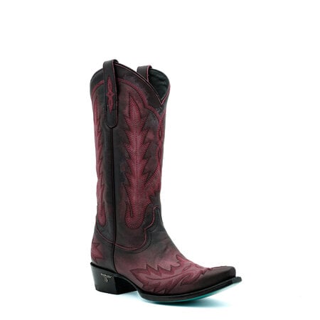 Lane Lexington Black Cherry cowboy boot