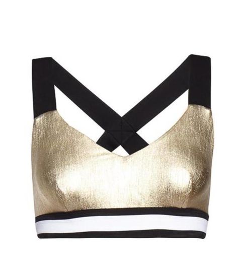 Sports Bra Gold Metallic 