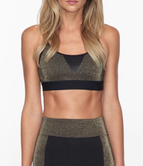 Koral Activewear - Trifecta Block Gold Versatility Bra - STELLASSTYLE