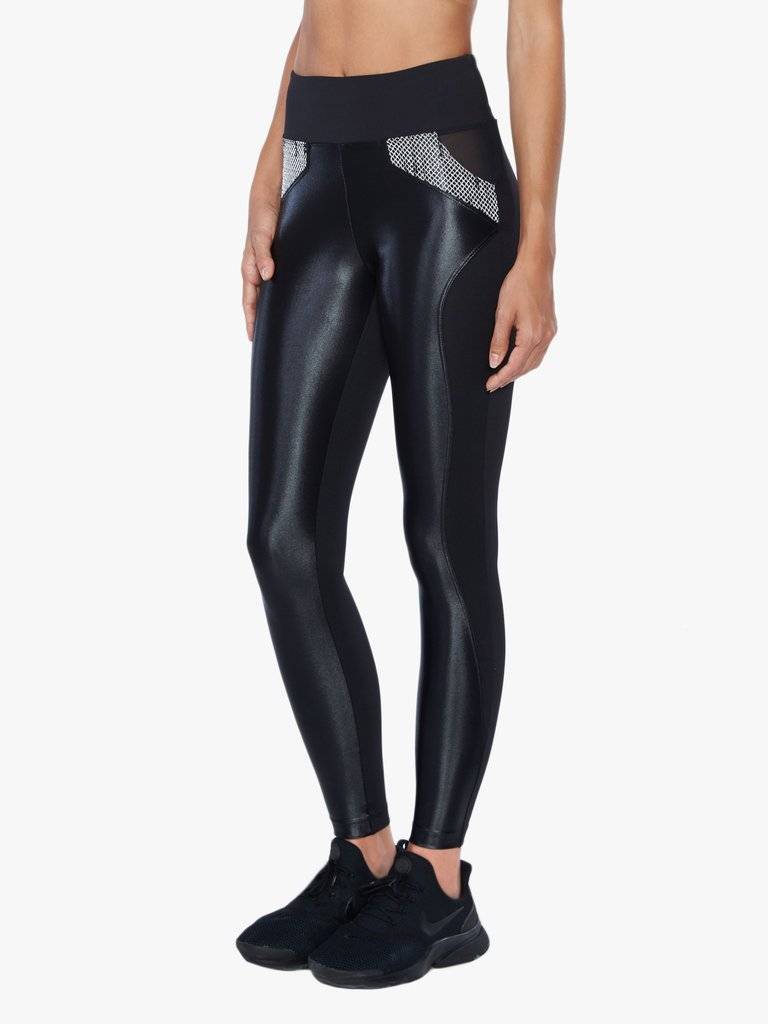 Shiny Black Spandex Leggings from Koral Activewear : r