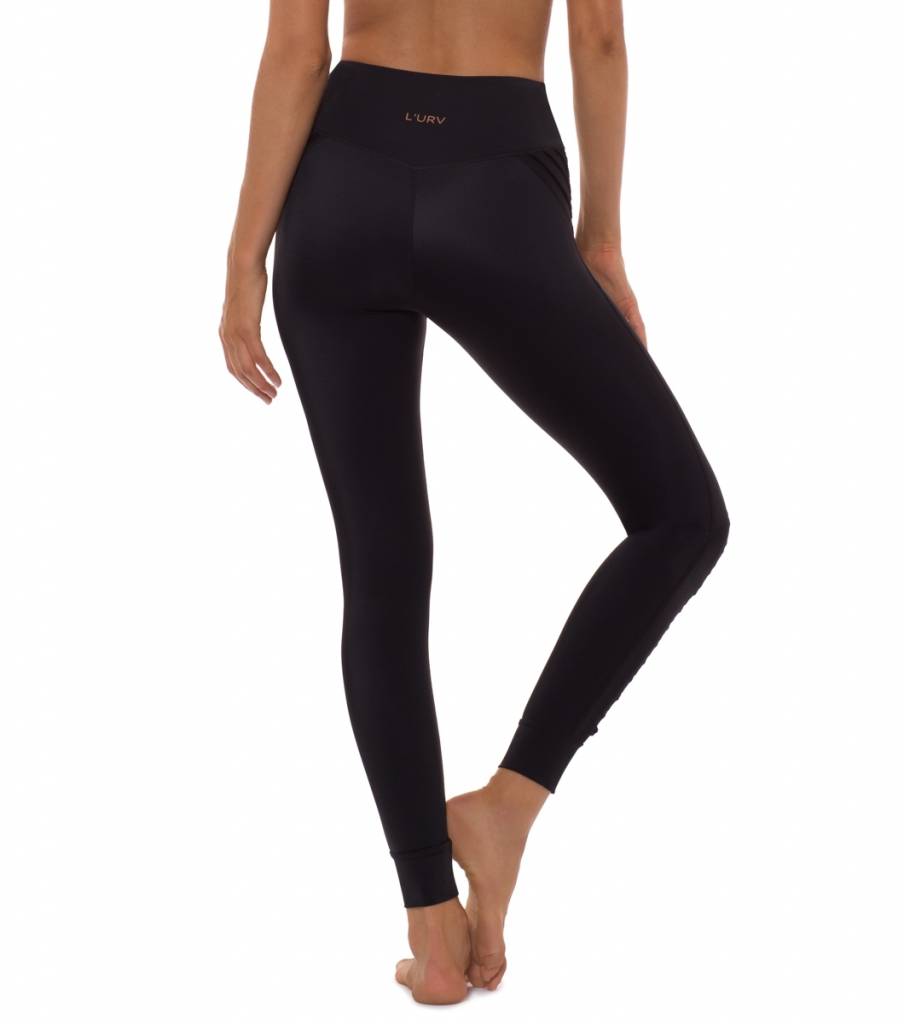 L'urv - Heavens Open Legging - Black Legging with lace up trim