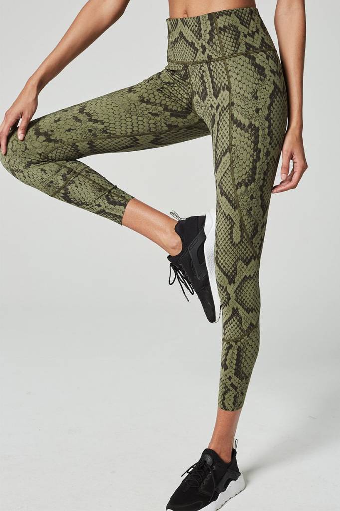 Varley - Bedford Legging - Olive colored printed activewear