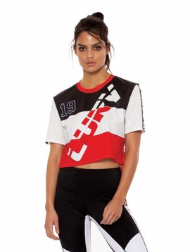 L'urv Race Stars Crop Tee Red