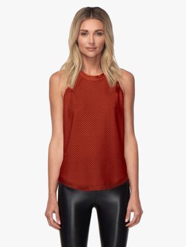 Koral Activewear Aerate Netz Tank Rouge