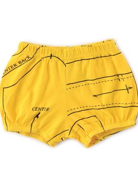 NUNUNU Sewing Pattern Yoga Shorts Lava Yellow