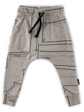 NUNUNU Sewing Pattern Baggy Pants Heather Grey