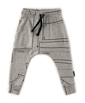 NUNUNU Sewing Pattern Baggy Pants Heather Grey