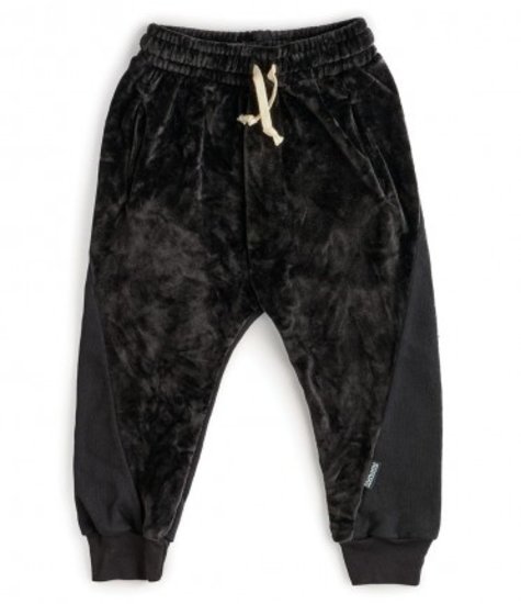 NUNUNU Mixed Velvet Sweatpants