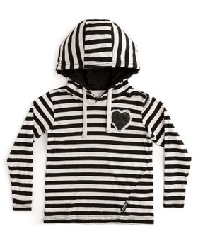 NUNUNU Hooded Striped Shirt