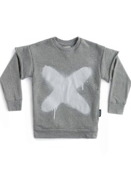 NUNUNU Sprayed X Twofer Sweatshirt