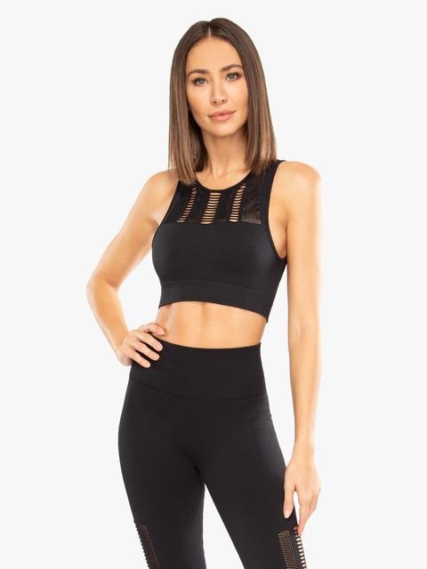 NWT $145 S KORAL Activewear Cloak Versatility Sports Bra Black