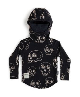 NUNUNU Scribbled Skulls Ninja Shirt