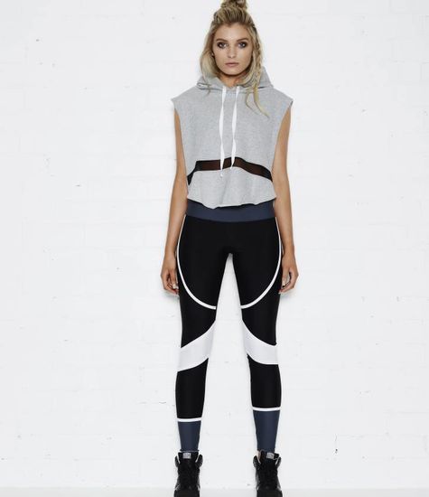 Tully Lou The Bronx Top – Cropped Hoodie with mesh