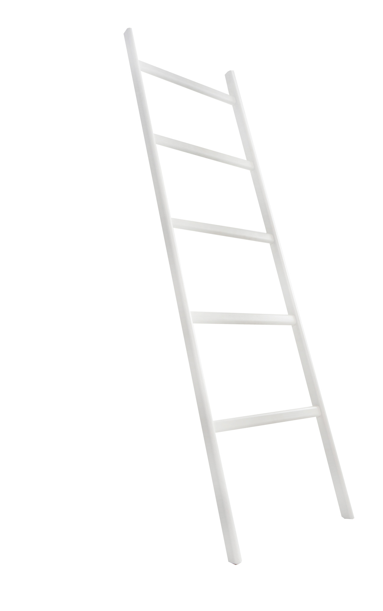 Handtuchleiter aus Eichenholz weiß | Holzleitern.de