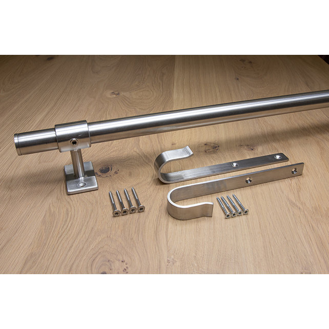 Die Edelstahl-Befestigungsstange komplett Die Edelstahl-Befestigungsstange komplett