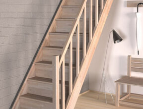 Tradi Eco Eiche Treppe mit Handlauf - 80 cm