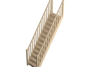 Tradi Eco feste Treppe gerade Fichte - 80 cm