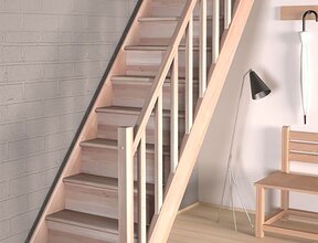 Tradi Eco feste Treppe gerade Buche - 80 cm