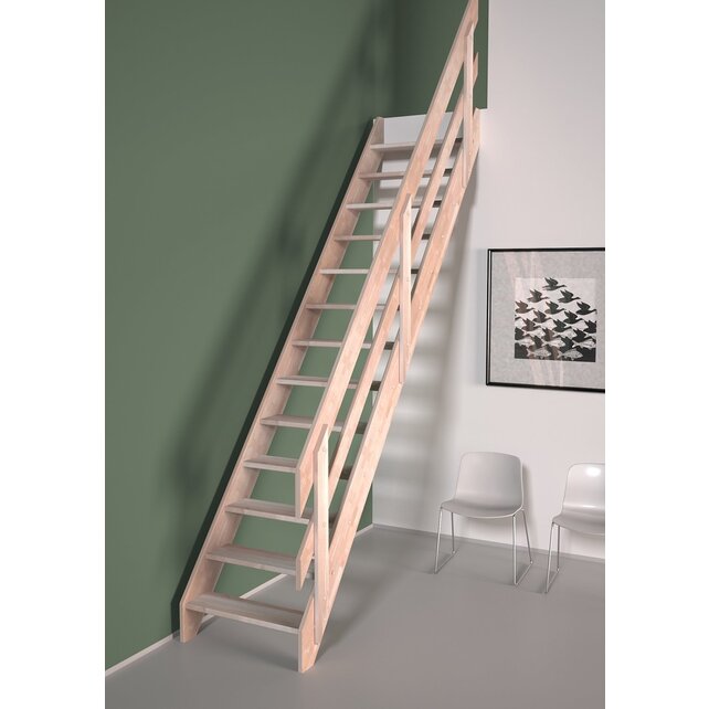 Feste Treppe Elsass gerade Buche - 70 cm breit