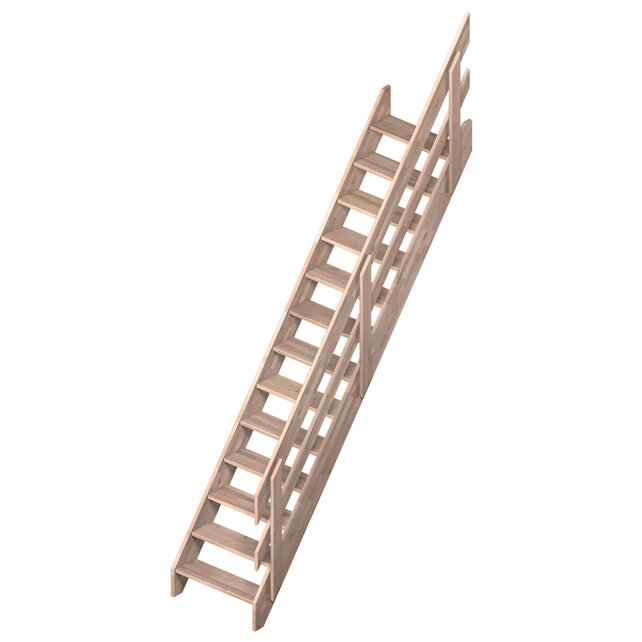 Feste Treppe Elsass gerade Buche - 70 cm breit