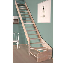 Feste Treppe Alsace Vierteldrehung links/rechts/beide Buche - 70 cm breit