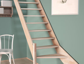 Feste Treppe Alsace viertelgewendelt Buche - 70 cm