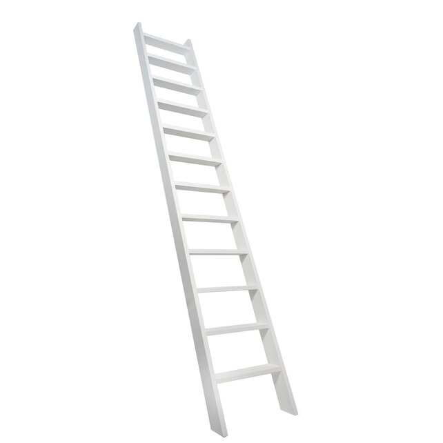 Bibliothekstreppe Buche weiß