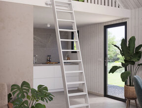 Buchenholztreppe weiß