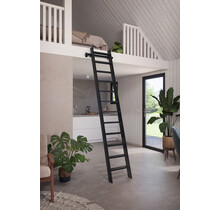 Miller Treppe schwarz Buche (RAL9005)