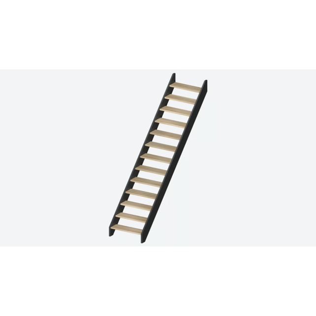 Liverpool gerade und breite eichentreppe - 80 cm