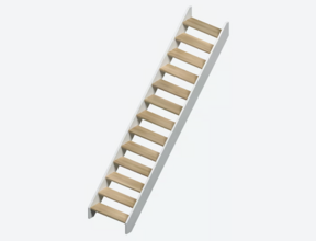 Helsinki gerade und breite eichentreppe