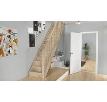Milan gerade und breite eichentreppe - 80 cm