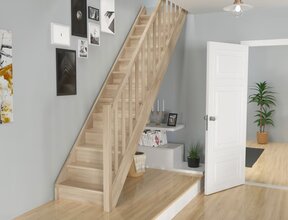 Milan gerade und breite eichentreppe - 80 cm