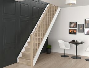 Helsinki gerade und breite eichentreppe - 80 cm