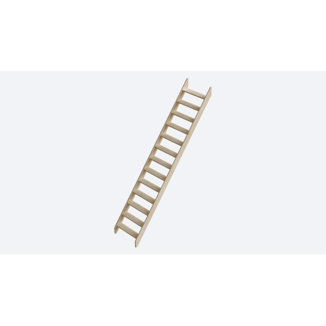 Cottage Junior feste Treppe gerade Fichte - 65 cm breit