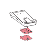 DX8000 bevestigingsplaat oplaadstation