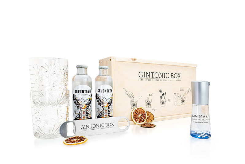 Gin Mare gift box with glasses - Gintonicbox.com