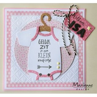 Marianne Design Stencil, Baby Tutina di Eline con appendiabiti con istruzioni video