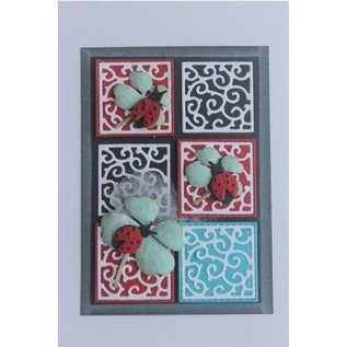 Joy!Crafts / Jeanine´s Art, Hobby Solutions Dies /  Stamping pochoir + tampon SET: Ladybug & Shamrocks