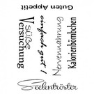 Stempel / Stamp: Transparent Stempel Transparent, Text Deutsch