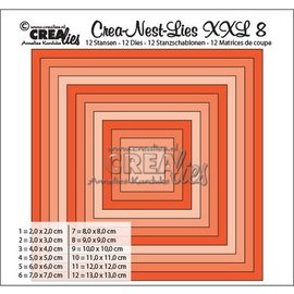 Crealies und CraftEmotions Stanzschablone: XXL Quadrate