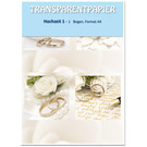 Karten und Scrapbooking Papier, Papier blöcke 1 Bogen Transparentpapiere, bedruckt, Hochzeit