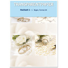 Karten und Scrapbooking Papier, Papier blöcke 1 sheet transparent papers, printed, wedding