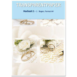 Karten und Scrapbooking Papier, Papier blöcke 1 foglio carte trasparenti, stampati, matrimonio