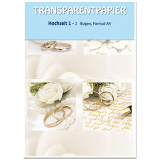 Karten und Scrapbooking Papier, Papier blöcke 1 vel transparant papier, gedrukt, bruiloft
