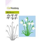 Crealies und CraftEmotions Punching template: snowdrops